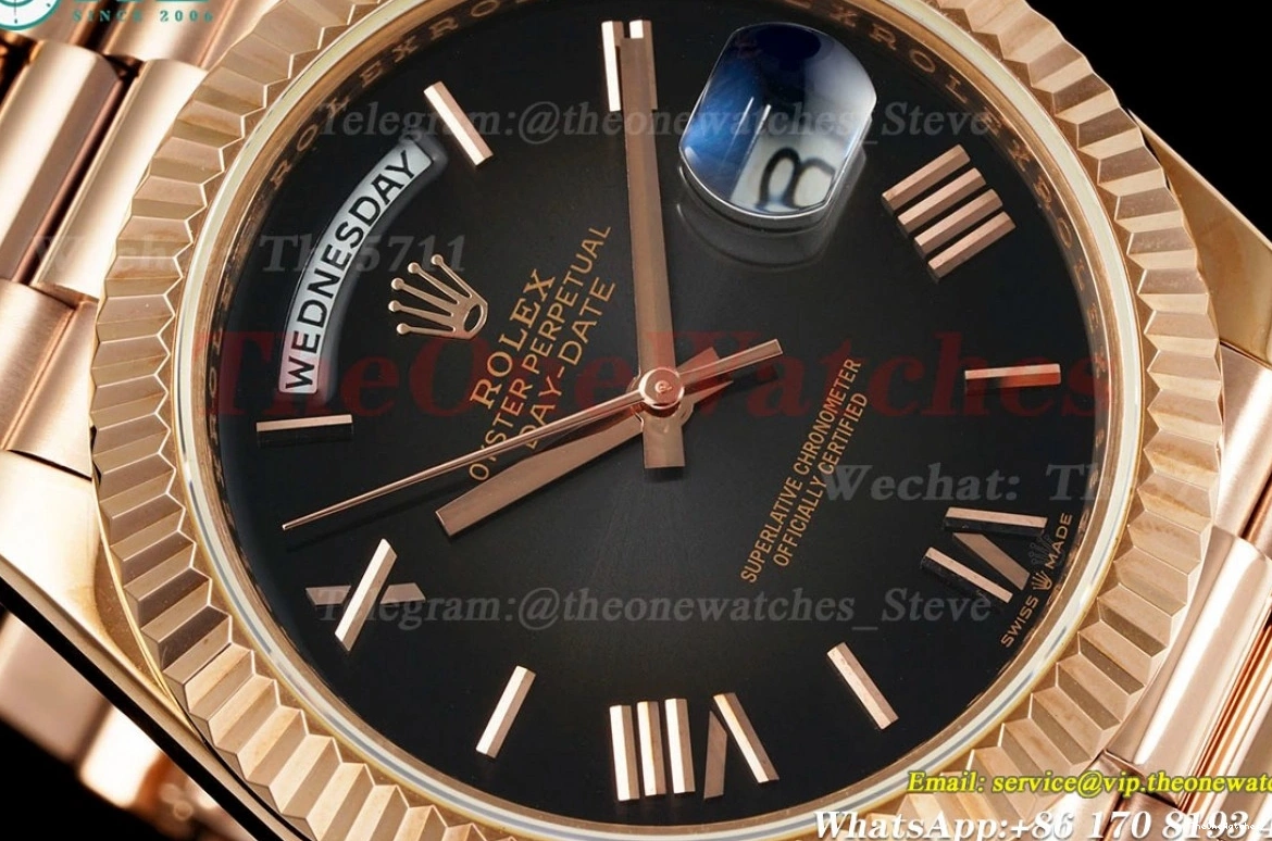 DayDate 228235 40mm VR3255(Gain Rmn RG RG KF Black Weight) 0126